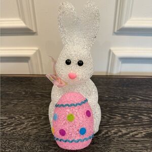 White Easter Spring Melted Plastic Popcorn  Light Bunny Rabbits